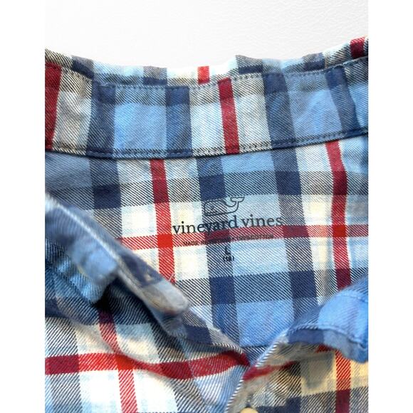 Vineyard Vines Boys' Flannel Whale Shirt, Size 16 - Picture 3 of 7